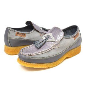 British Walkers Brooklyn 2 Men's Snake Skin & Leather Slip on Gray
